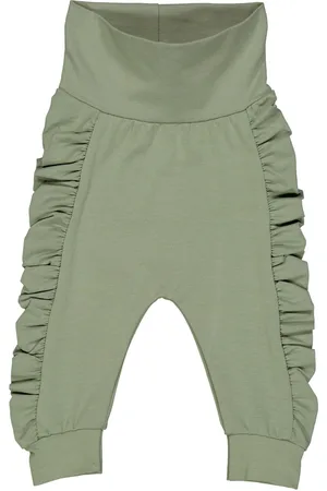 Green Cotton Pantalón
