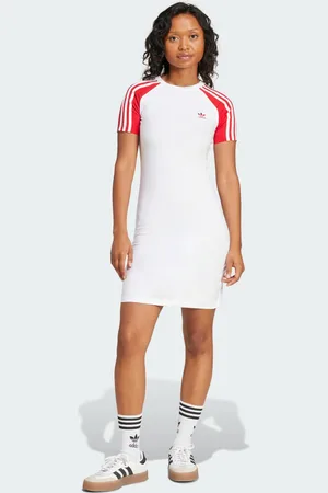 adidas Vestido manga corta Adicolor Raglan 3 bandas