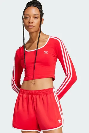 adidas Camiseta manga larga Adicolor Crop 3 bandas