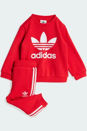 adidas Conjunto sudadera cuello redondo y pantalón (Bebé)