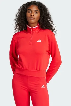 adidas Sudadera Essentials Color Pop French Terry Crop Quarter-Zip