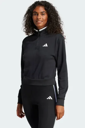 adidas Sudadera Essentials Color Pop French Terry Crop Quarter-Zip