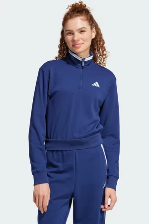 adidas Sudadera Essentials Color Pop French Terry Crop Quarter-Zip