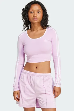 adidas Camiseta manga larga Adicolor Crop 3 bandas
