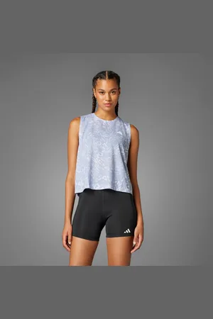 adidas Camiseta sin mangas Own the Run CLIMACOOL 3 bandas