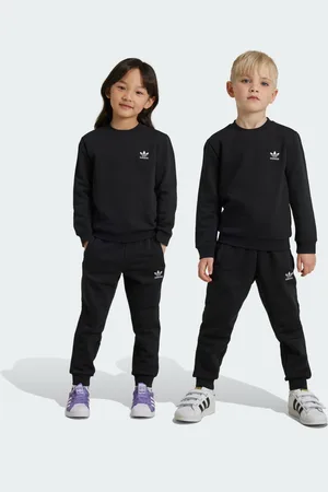adidas Conjunto sudadera cuello redondo y pantalón (Bebé)