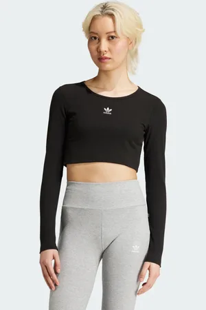 adidas Camiseta manga larga Essentials Ribbed Crop