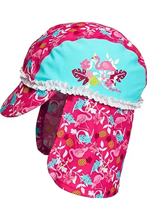 Playshoes Niñas Sombreros - Flamingo UV Protection Hat, Sombrero Niñas, Turquesa (Turquoise), 51 cm