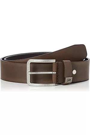 Lee Hombre Cinturones - Hombre Small Logo Belt Cinturón, Marrón Dark Brown, 90