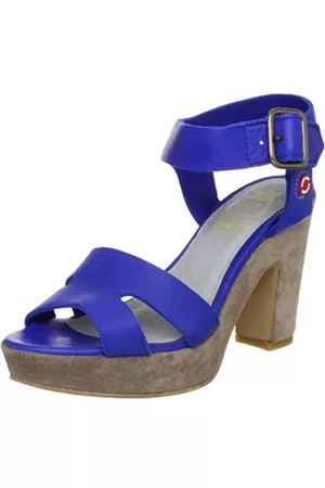 NoBrand Mujer Con plataforma - Mary, Sandalias con Plataforma Mujer, Azul (Blau (Blue 7046), 38