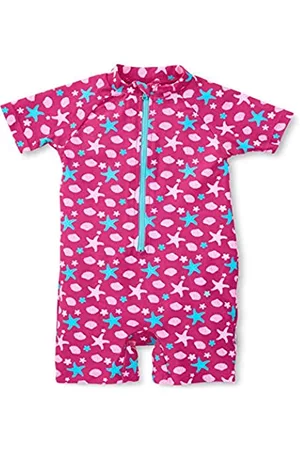Sterntaler Niñas Bañadores - Schwimmanzug Sealife Traje de baño de una Sola Pieza, Magenta, 116 para Niñas