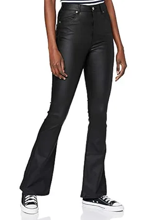 DR DENIM SONIQ 1910121 PANTALONES NEGROS ZAMPA MUJER