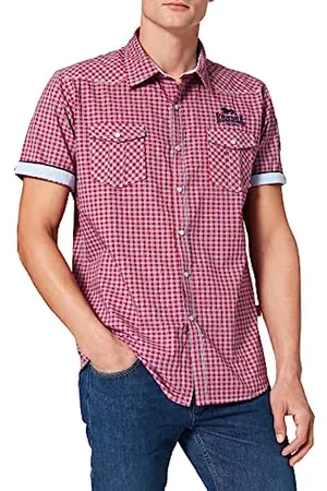 LONSDALE Lonsdale BERNY - Camisa hombre red/blue/white - Private