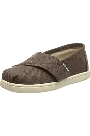 TOMS TINY ALPARGATA, Mocasines Planos, Unisex niños, Gris, 17.5 EU