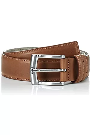 Gol Niños Cinturones - G.O.L. Ledergürtel Cinturón para Niños, Marrón (Cognac), 65 cm