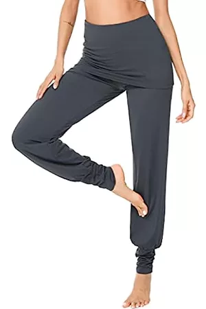 Sykooria Pantalones De Yoga Mujer Pantalones Harem Pantalones Hippies  Pantalones con Falda para Mujer Pantalones Deportivos de Algodón Pantalon  Harem
