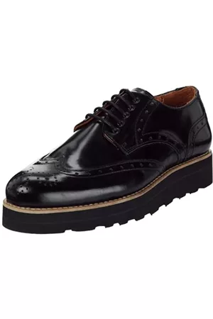 NoBrand Mujer Con cordones - Chogolisa 909148.00 - Zapatos de Cordones de Charol para Mujer, Color Negro, Talla 40