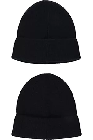 Amazon 2-Pack Knit Hat Sombrero, Negro 19-3911/Negro 19-3911, Talla única, Pack de 2