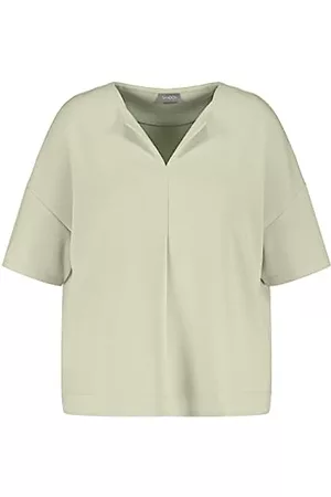 Samoon Mujer Camisetas y Tops - 871047-26212 Camiseta, Light Sage Green, 48 para Mujer