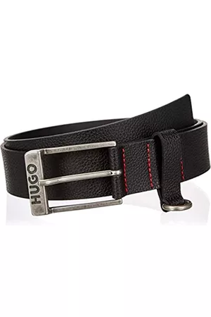 HUGO BOSS Hombre Cinturones - Gabri-TS-Loop_Sz35 Cinturón, Negro1, 110 cm para Hombre