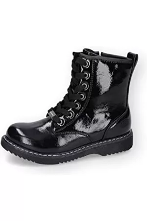 Dockers Niñas Botines - Niñas Botas Militares, Chica Botines,Forro cálido,Botas de Invierno,Zapatos de Invierno,Forrado,Botas,Schwarz,35 EU / 2.5 UK