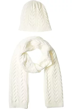 Amazon Cable Knit Hat and Scarf Set Sombrero, Blancanieves, Talla única
