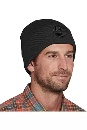 Timberland Hombre Gorros - Tonal 3D Embroidery Gorro, Black, Talla única para Hombre
