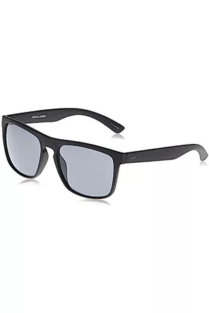 Gafas de sol negras rectangulares de estilo retro con lentes amarillas de  Jack & Jones