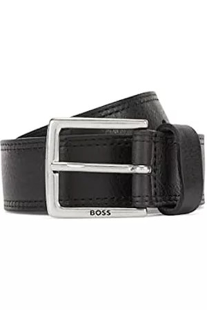 HUGO BOSS Hombre Cinturones - Rummi-St_Sz35 Cinturón, Negro1, 80 cm para Hombre