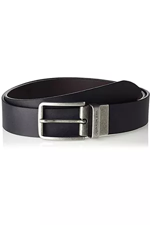 Calvin Klein Calvin Klein J 3.5cm Adj/Rev Leather Belt Cinturón, Negro (Black/D.Brown 910), 95 (Talla del Fabricante: 80) para Hombre