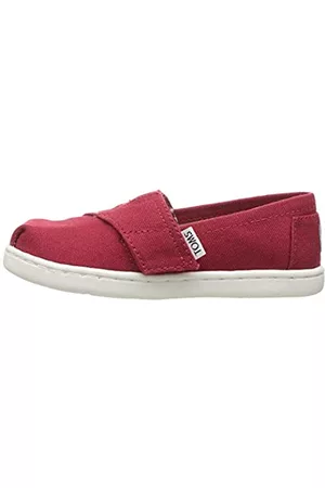 TOMS TINY ALPARGATA, Mocasines Planos, Unisex niños, Rojo, 24.5 EU