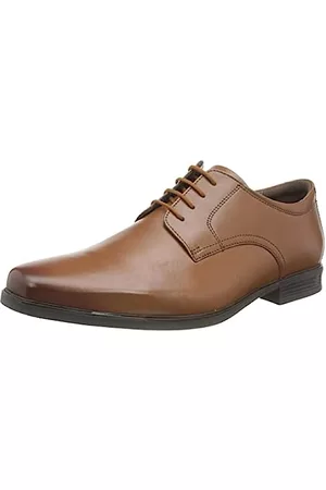Zapato de hombre Clarks Garratt Street mahogany leather con cordones 