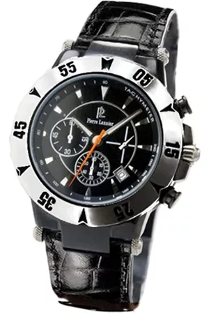 Pierre Lannier 276A433 - Reloj de Caballero de Cuarzo, Correa de Piel Color Negro
