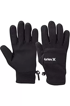 Hurley Hombre Guantes - M Arrowhead Fleece Gloves Hombre, Preta (Black), S-M