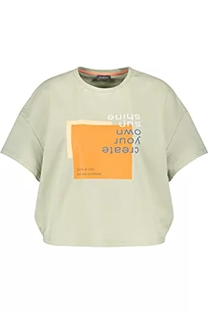 Samoon 871050-26214 Camiseta, Verde Claro Estampado, 52 para Mujer