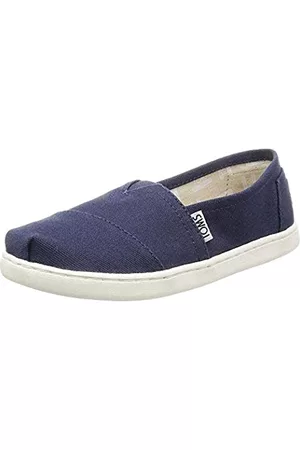 TOMS Niños Calzado formal - ALPARGATA CORE, Mocasines Planos Unisex Niños, Azul (Azul Marino), 37.5 EU