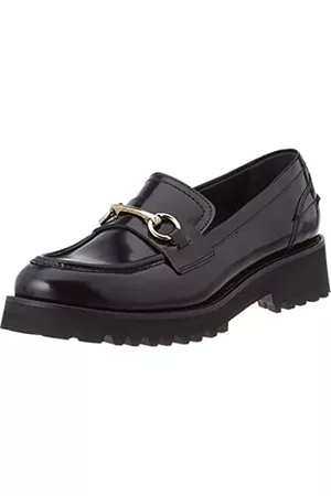 Lottusse Mujer Oxford y mocasines - Covent, Moccasin Mujer, Negro, 36.5 EU