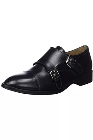 Lottusse Mujer Cinturones - Claire, Monk-Strap Loafer Mujer, Negro, 39.5 EU