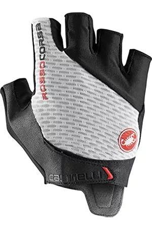Castelli Hombre Guantes - Rosso Corsa Pro V Glove, Men's, White Black, XXL
