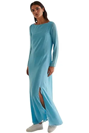 NA-KD Long Sleeve Slit Dress Vestido Informal, , 36 para Mujer