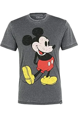 Camiseta para mujer, diseño de Mickey y Amigos de Disney con cuello en V
