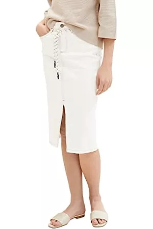 Falda Mujer Midi Color Blanco