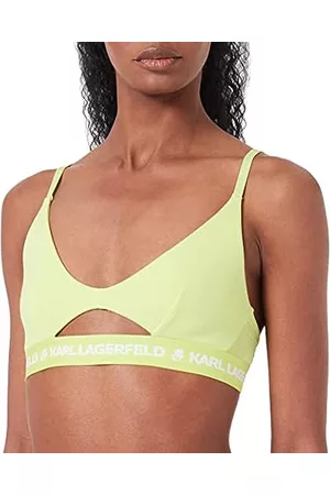 Buy Karl Lagerfeld Rib Peephole Logo Bra - Pastel Lila