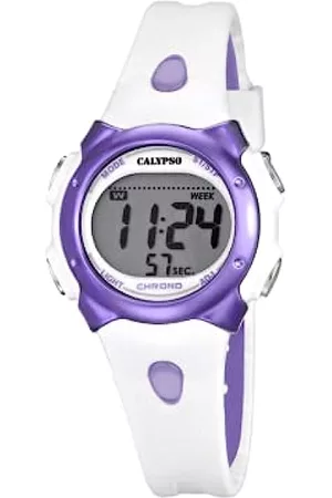 Reloj digital para niña o mujer Calypso blanco correa de caucho K5571/1