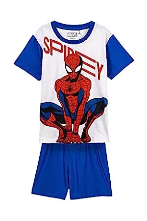 Marvel Spider-Man Christmas - Conjunto de pijama de 2 piezas para niños (S  / 6-7) azul, Azul