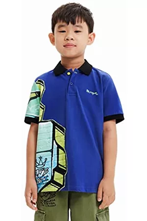 Desigual Niños Polos - Polo de montaña 5000, Color Azul Marino Camiseta Tipo, 12 Años para Niños