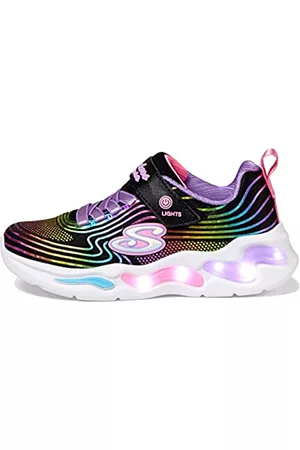Skechers Niñas Zapatillas - Flutter Heart Lights, Zapatillas, Pink, 43 EU