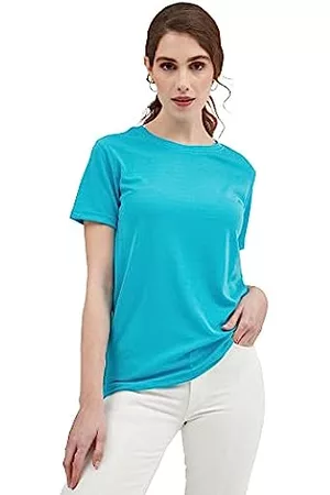 Camiseta básica de mujer verde cuarzo