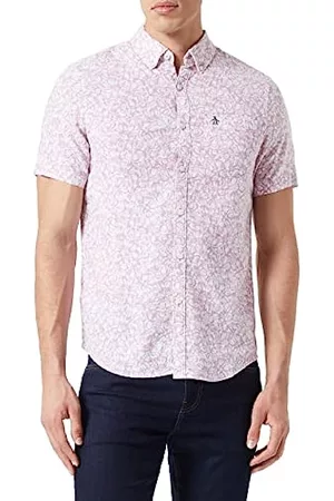  Original Penguin Camisa de vestir ajustada para hombre, blanco  (White Space Dye) : Ropa, Zapatos y Joyería