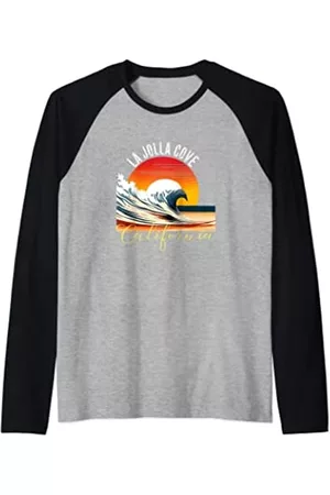 La Jolla Cove Vacation Outfits & Beachwear Hombre Retro - Ropa de recuerdo de La Jolla Cove de estilo retro - La Jolla Cove Camiseta Manga Raglan